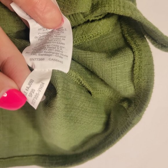 J. CREW Vneck, button, knot tie, short sleeve, womens size large - Picture 11 of 11